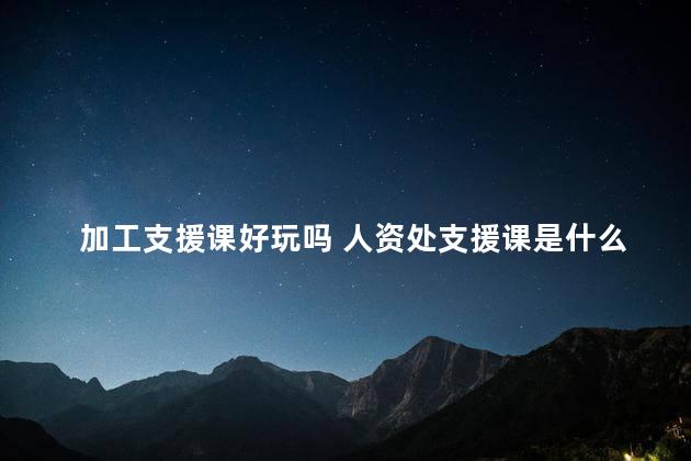 加工支援课好玩吗 人资处支援课是什么意思